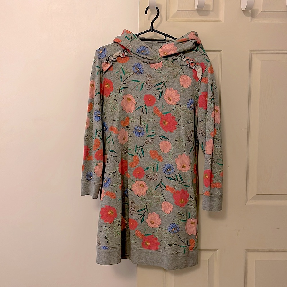 Kate Spade Blossom Sweatshirt Hooded Dress Small
